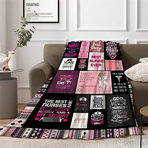 Nurse Gifts for Women Nurse Practitioner Gifts Nurse Appreciation Gifts Best Nurse Ever Blanket School Graduation Nurse Week Christmas Prseents Xmas Bday Nurse Day Presens Throw Blanket 50” X 60”