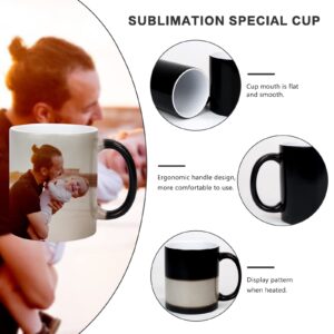 MAIKESUB 11oz Color Changing Mugs Sublimation Ceramic Coffee Mugs Set of 6 Mugs Porcelain Espresso CupsMagic Mugs DIY for Coffee Soup Tea Milk Latte Hot Cocoa etc