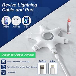 Phone Cleaning Kit iPhone Cleaner Earbuds Cleaner Kit- Repair Charging Port, Lightning Cables(and Type C), Speaker, Electonic Cleaner Tool for All Devices Cellphone Airpods iPad