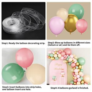 Sage Green Pink Balloon Garland Arch Kit, 116Pcs Retro Pink Apricot Metallic Gold and Confetti Balloons for Baby Shower Wedding Birthday Graduation Anniversary Party Decorations