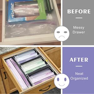 Ziplock Bag Storage Organizer for Kitchen Drawer