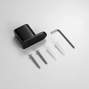 Simin&Liming Towel Hooks SUS 304 Stainless Steel Bathroom Towel Holder Robe Hook Matte Black (Matte Black)