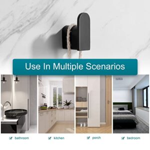 Simin&Liming Towel Hooks SUS 304 Stainless Steel Bathroom Towel Holder Robe Hook Matte Black (Matte Black)