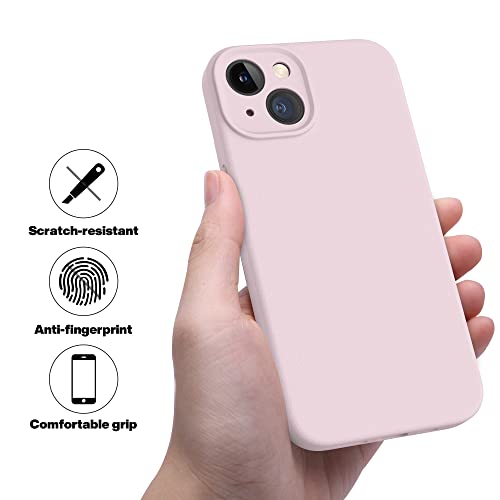 OTOFLY Designed for iPhone 13 Case, Silicone Shockproof [Full Covered Camera] Phone Case for iPhone 13 6.1 inch (Ice Pink)