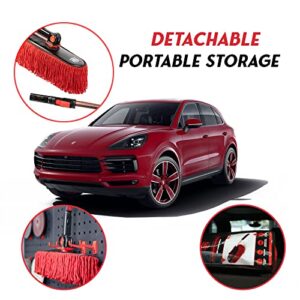 Car Duster Exterior Scratch Free,Soft Car Brush Kit for Car,Truck,SUV,RV and Motorcycle,Wax Cotton Hair,Car Dusters With Extendable Handle,Duster for car Cleaning,Dust Pollen Removing,No Lint…