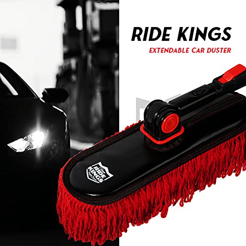 Car Duster Exterior Scratch Free,Soft Car Brush Kit for Car,Truck,SUV,RV and Motorcycle,Wax Cotton Hair,Car Dusters With Extendable Handle,Duster for car Cleaning,Dust Pollen Removing,No Lint…