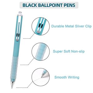 Linbsunne Black Ballpoint Pens Medium Point 1mm Work Pen with Super Soft Grip Ball Point Pen for Men Women Retractable Office Pens (6 pcs)