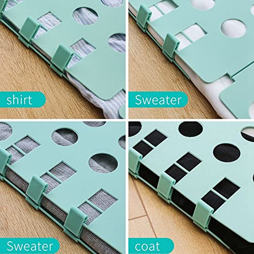 MinLia Portable Plastic Clothes Folding Board Shirt T-Shirt Pants Sweater Closet Clothes Folding Board Clothing Folder Bender(Grey)