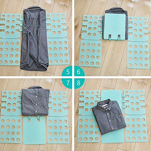 MinLia Portable Plastic Clothes Folding Board Shirt T-Shirt Pants Sweater Closet Clothes Folding Board Clothing Folder Bender(Grey)