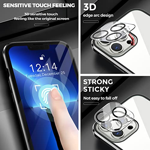 [2023 New Safety Lock+Camera Protector] Magnetic Case for iPhone 13 Pro Max,[100% Screen Sensitivity ][Anti-Peeping Screen Protector] Double Sided 9H Glass Privacy Case for iPhone 13 Pro Max