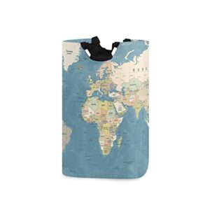 wellday laundry hamper with handle world map laundry baskets foldable dirty clothes basket large storage laundry organizer
