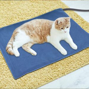 Pet Heating Pad for Dogs Cats, 6 Adjustable Temperature&Time,Safe Heated Dog Bed Mat -M: 16 x 20 INCH