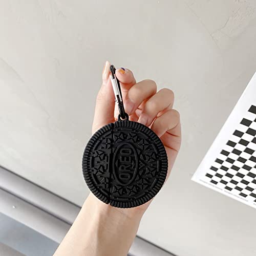 Earphone Case for Huawei Freebuds pro,Creative 3D Cute Cartoon Silicone Earphone Case with Keychain, Headphone Protective Case Compatible with Huawei Freebuds pro (Oreo Cookies)