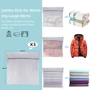 GOGOODA Set of 7 Mesh Laundry Bags,3 XXL Large Fine Mesh Laundry Bags and 2 Large 2 XL-Large Machine Wash Bags