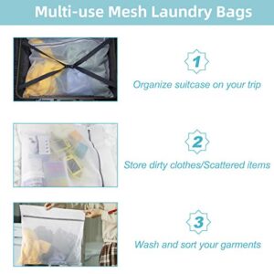 GOGOODA Set of 7 Mesh Laundry Bags,3 XXL Large Fine Mesh Laundry Bags and 2 Large 2 XL-Large Machine Wash Bags