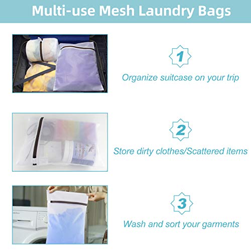 GOGOODA Set of 7 Mesh Laundry Bags,3 XXL Large Fine Mesh Laundry Bags and 2 Large 2 XL-Large Machine Wash Bags