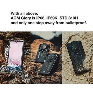 AGM Glory Rugged Smartphone 5G Rugged Phone Unlocked Dual SIM, Snapdragon 480, 6200mAh, Rugged Cell Phone 256GB ROM 8GB RAM, 20MP Night Vision Camera, 48MP Camera, 6.53'' FHD+ Display, Android 11