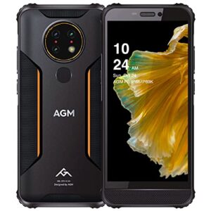 agm h3 rugged smartphone, 4g lte rugged phone unlocked android 11, 13mp infrared night camera, fingerprint and face id, 2w front speaker, 5.7" hd+ screen, 5400mah, 4gb+64gb, unlocked rugged smartphone