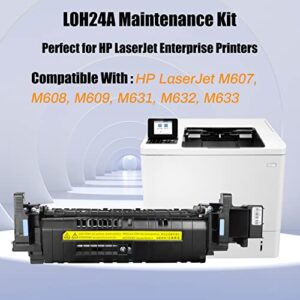 L0H24A Fuser Maintenance Kit(L0H24-67901,J8J87-67901,J8J87A-AP) Compatible with hp Laserjet M607, M608, M609, M631, M632, M633 Series Printers,Includes RM2-1256 Fuser(110V)