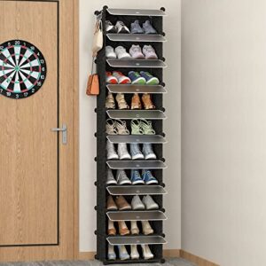 homidec shoe storage, 10-tier shoe rack organizer for closet 20 pair narrow shoes shelf cabinet for entryway, bedroom and hallway