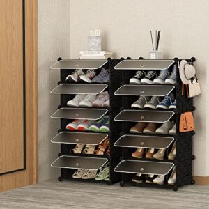 HOMIDEC Shoe Storage, 10-Tier Shoe Rack Organizer for Closet 20 Pair Narrow Shoes Shelf Cabinet for Entryway, Bedroom and Hallway