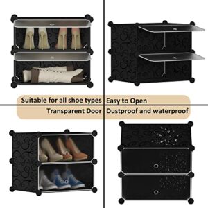 HOMIDEC Shoe Storage, 10-Tier Shoe Rack Organizer for Closet 20 Pair Narrow Shoes Shelf Cabinet for Entryway, Bedroom and Hallway