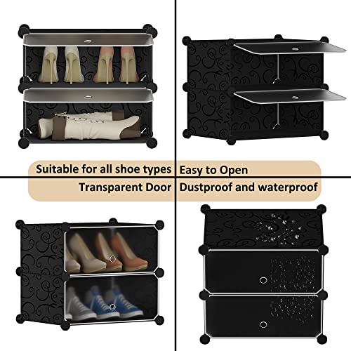 HOMIDEC Shoe Storage, 10-Tier Shoe Rack Organizer for Closet 20 Pair Narrow Shoes Shelf Cabinet for Entryway, Bedroom and Hallway