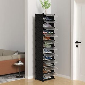 HOMIDEC Shoe Storage, 10-Tier Shoe Rack Organizer for Closet 20 Pair Narrow Shoes Shelf Cabinet for Entryway, Bedroom and Hallway