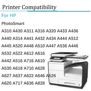 HKFJ Ink Cartridges for HP 110 for PhotoSmart A612 A616 A442 A516 A716 A610 A530 A618 A710 A628 A627 A637 A622 A646 A526 A620 A717 A636 A828 Printers 1-Color