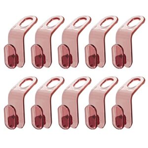 10pcs hanger extender clips good weight capacity high durability attractive cascading outfit clothes hanger connector hooks pink