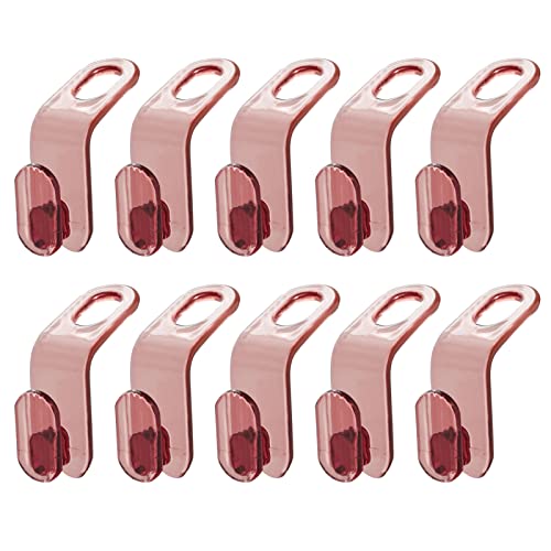 10Pcs Hanger Extender Clips Good Weight Capacity High Durability Attractive Cascading Outfit Clothes Hanger Connector Hooks Pink