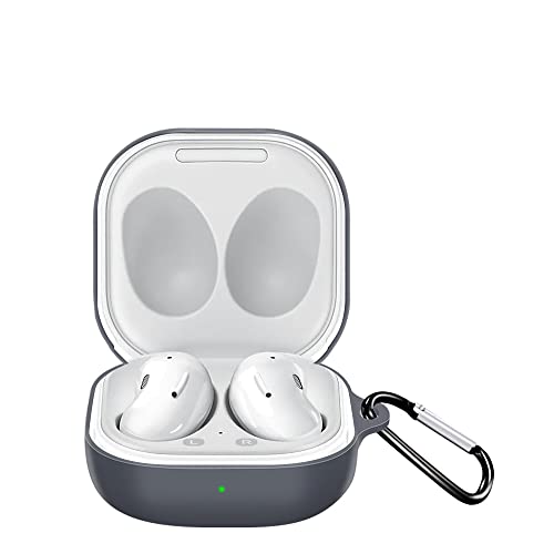 Silicone Case for Samsung Galaxy Buds 2 Case (2021)/Galaxy Buds Pro Case (2021)/Galaxy Buds Live Case (2020) ​with Keychain for Women Girls Men Boys Case Cover Accessories Silicone Skin