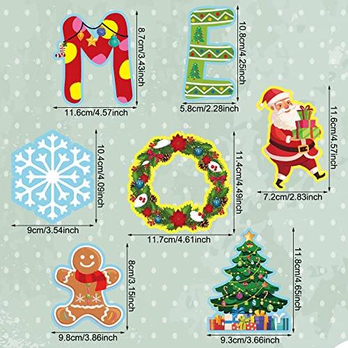 75 Pcs Christmas Classroom Bulletin Board Xmas Cutouts Winter Decorations Xmas Tree Santa Snowman Stocking Gingerbread Cardboard Paper Cutout for Holiday Winter Classroom School Home Decor