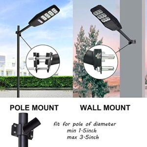 Street Light Pole,Street Light Mounting Arm Black Metal Thickened Pipes Rustproof Waterproof Barn Light Fixture Adaptor Outdoor Arm for Led Street Light,Wall Mounted (12 inch Black Thicken)