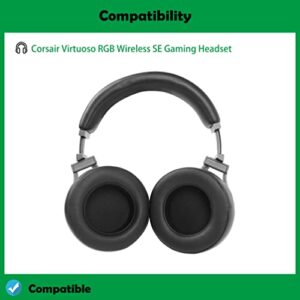 DowiTech Thickened Protein Lether Headphone Replacement Ear Pads Cushions Headset Earpads Compatible with Corsair Virtuoso RGB Wireless SE Gaming Headset