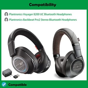 DowiTech Supreme Comfort Headset Ear Cushions Replacement Ear Pads Headphone Earpads Compatible with Plantronics Voyager 8200 UC/Backbeat Pro2 Stereo Bluetooth Headphones