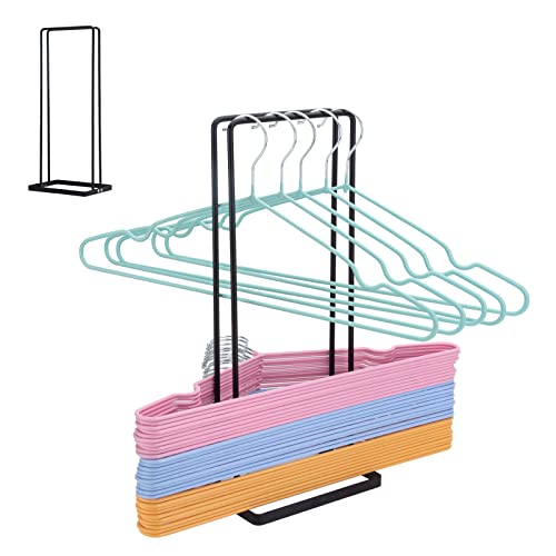 Corodo Hanger Stacker, Clothes Hanger Holder for Closet Laundry Room, Hanger Organizr Holds Up 110 Wire Hangers, Hanger Storage Organizer for Adult Child Velvet Pants Hangers