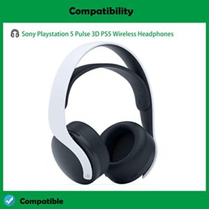 DowiTech Noise Isolation PS5 Headset Ear Cushions Replacement Ear Pads Headphone Earpads Compatible with Sony Playstation 5 Pulse 3D PS5 Wireless Headphones