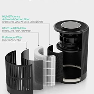 FULMINARE Air Purifiers for Home, H13 True HEPA Air Purifiers for Bedroom,Pets,Office, Portable Small Air Filters Quiet Air Cleaner Remove 99.97% 0.01 Microns Dust, Smoke, Pollen, Odor, Particles