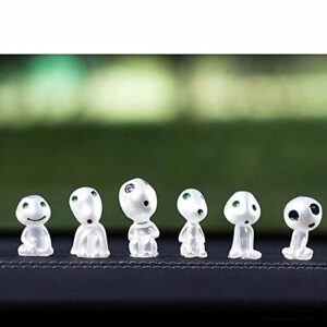 givemojo car dashboard decoration miniature aliens luminous ornaments pack of 6 car interior accessories