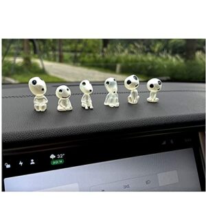 GiveMOJO Car Dashboard Decoration Miniature Aliens Luminous Ornaments Pack of 6 Car Interior Accessories