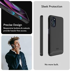 TUDIA DualShield Designed for Motorola Moto G 5G Case (2022), [Merge] Shockproof Slim Dual Layer Military Grade Tough Heavy Duty Raised Edge Protection for Moto G 5G 2022 - Matte Black