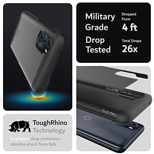 TUDIA DualShield Designed for Motorola Moto G 5G Case (2022), [Merge] Shockproof Slim Dual Layer Military Grade Tough Heavy Duty Raised Edge Protection for Moto G 5G 2022 - Matte Black
