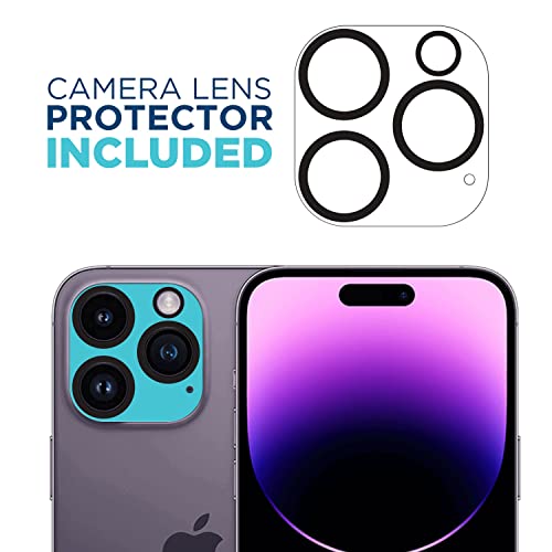 Tech Armor 3 Pack Screen Protector + 1 Camera Lens Protector for iPhone 14 Pro 6.1 inch - Ballistic Tempered Glass, Case Friendly, Dynamic Island Compatible, Sensor Protection, HD, 9H Hardness