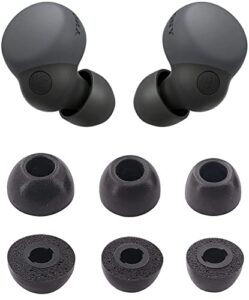 alxcd foam eartips compatible with sony linkbuds s wfls900n/b earbuds, s/m/l 3 sizes 3 pairs soft memory foam ear tips earbuds replacement foam ear tips, compatible with linkbuds s, black sml