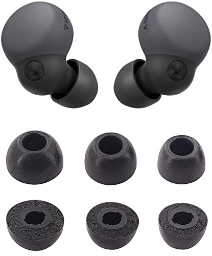 ALXCD Foam Eartips Compatible with Sony LinkBuds S WFLS900N/B Earbuds, S/M/L 3 Sizes 3 Pairs Soft Memory Foam Ear Tips Earbuds Replacement Foam Ear Tips, Compatible with LinkBuds S, Black sml