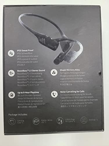 klatre Bone Conduction Headphones【2023 Version】, LS1 Open-Ear Headphones Bluetooth 5.2 Wireless for Cycling/Workout/Running, Deep Bass, Water Resistant Headset with Dual Mics - Rock