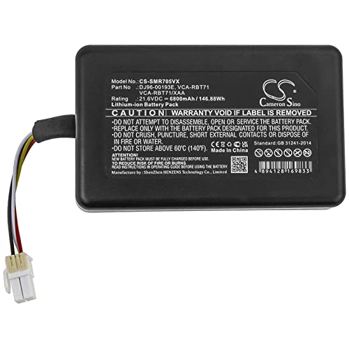 Cameron Sino Battery for Samsung PowerBot R7040, R1AM7010UW / AA, VR1AM7010U5 / AA, VR1AM7040W9 / AA, VR1AM7040W9/AA, VR1AM7040WG / AA, VR2AK9350WK 6800mAh