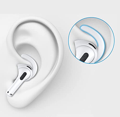 ALXCD Ear Hooks Compatible with AirPods 3 3rd Gen, Anti-Slip Adjustable Soft TPU Earhook, Silicon Ear Tips Hook, Silicon Ear Hook, Compatible with AirPods 3, 3 in 1 White
