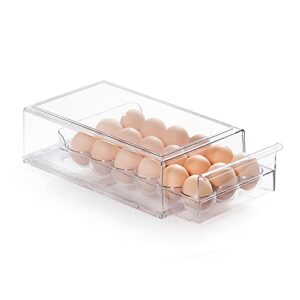 Ettori Egg Container for Refrigerator and 4 Pack Can Organizer for Pantry